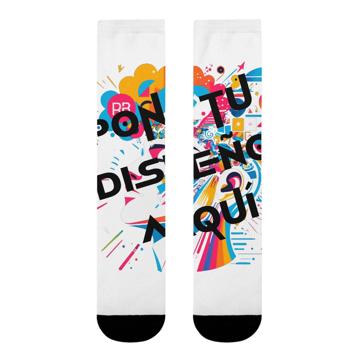 Calcetines personalizables coloridos y divertidos