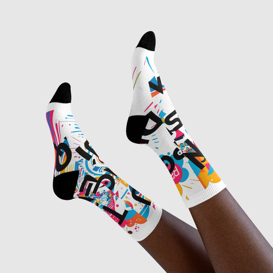 Calcetines personalizables coloridos y divertidos