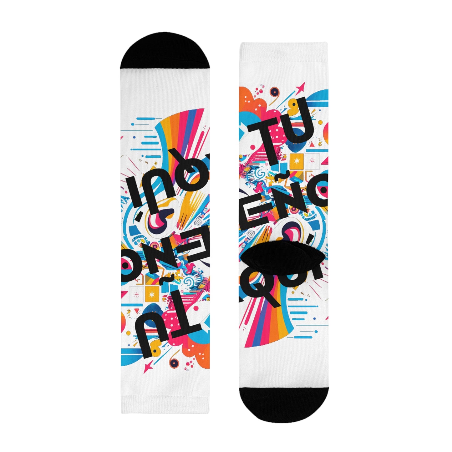 Calcetines personalizables coloridos y divertidos