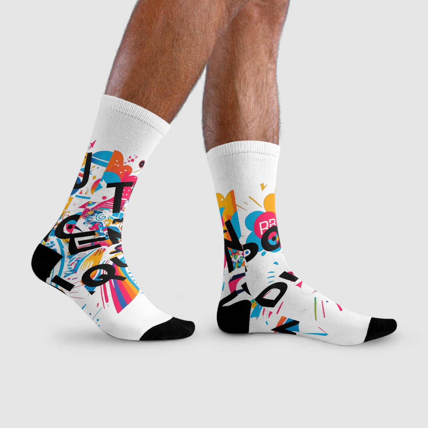 Calcetines personalizables coloridos y divertidos