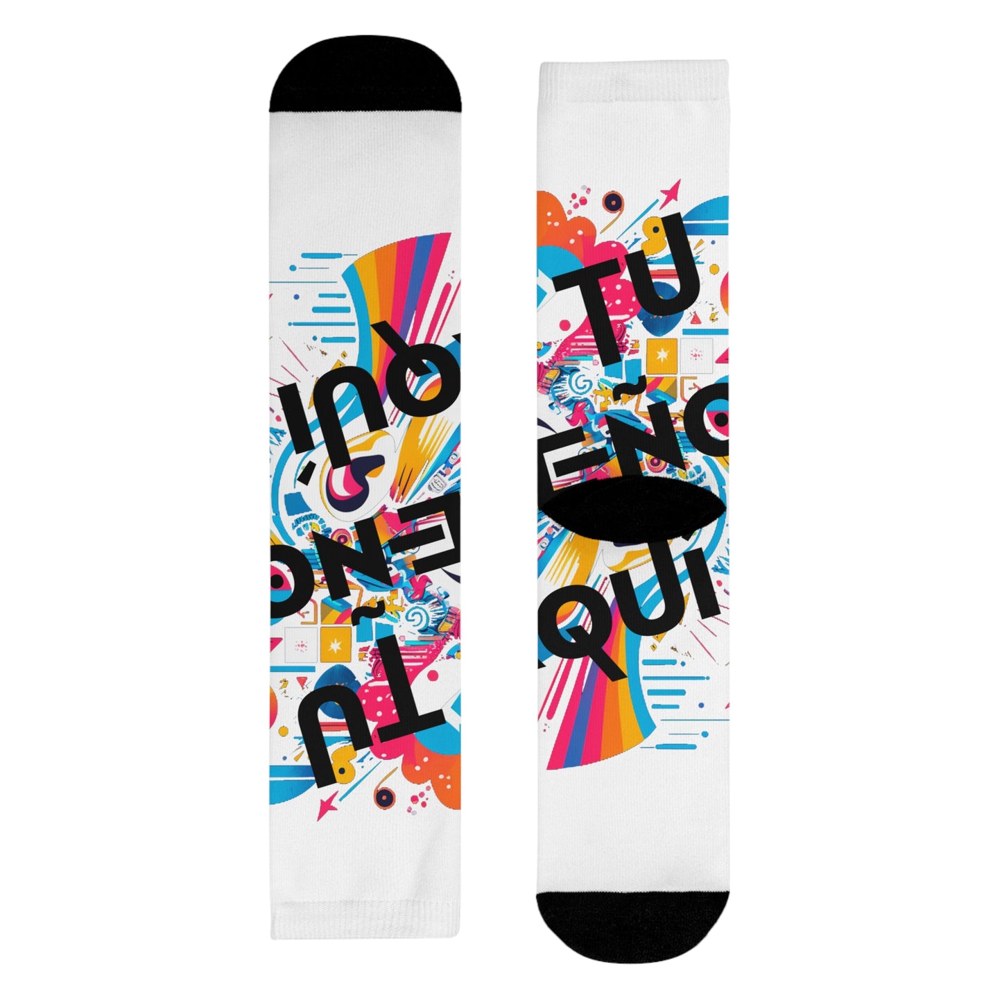Calcetines personalizables coloridos y divertidos