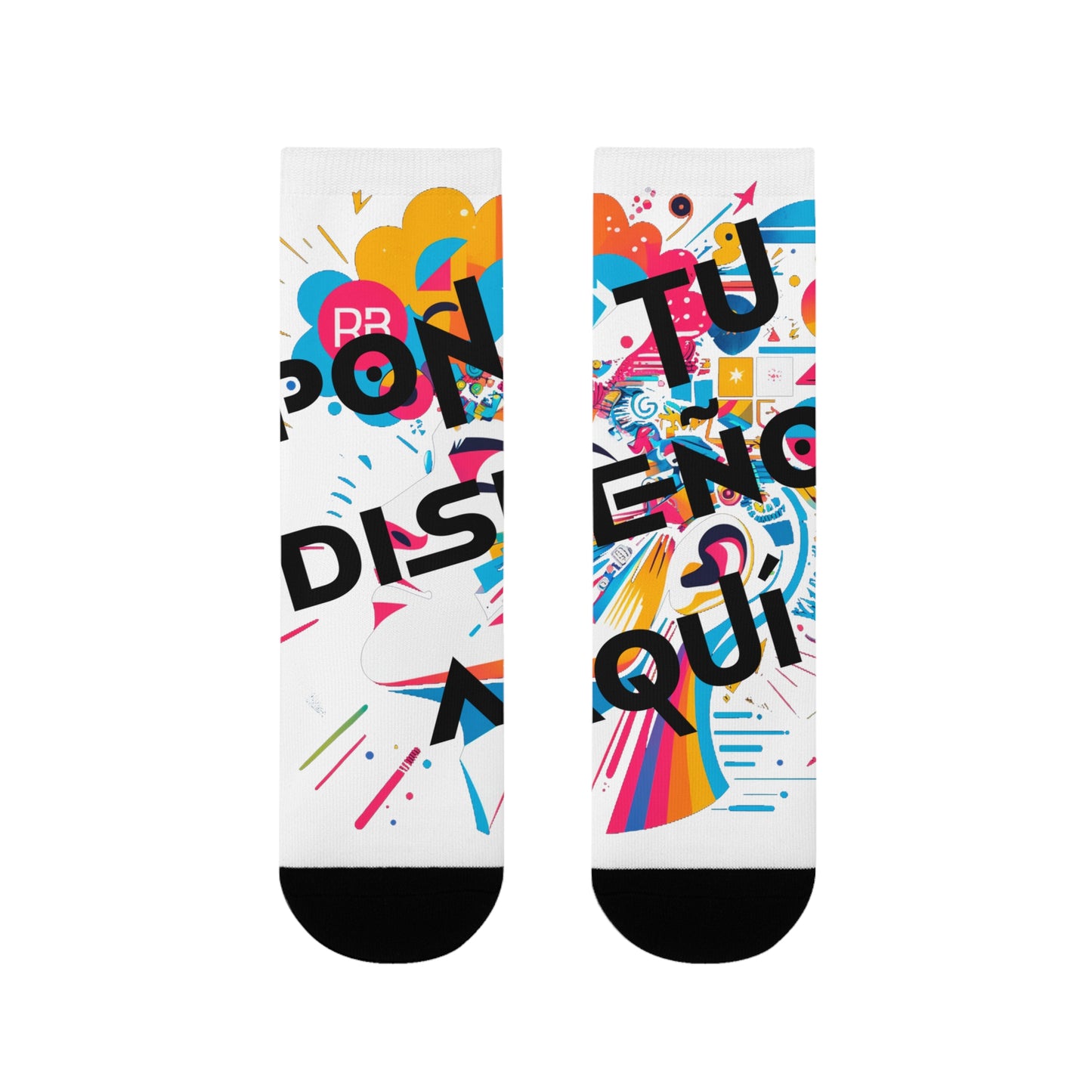 Calcetines personalizables coloridos y divertidos