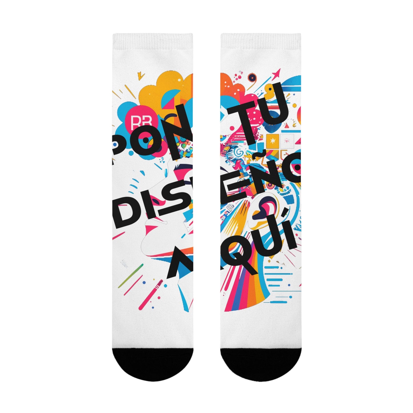 Calcetines personalizables coloridos y divertidos