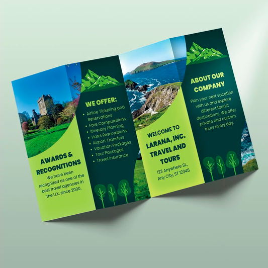 Folletos Plegables Papel Clásico