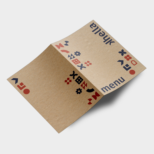 Folletos Plegables Papel Kraft Marrón 300g Ecológico