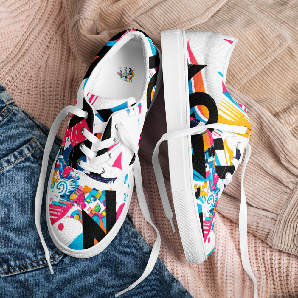Zapatillas Personalizadas de Lona con Cordones para Hombre