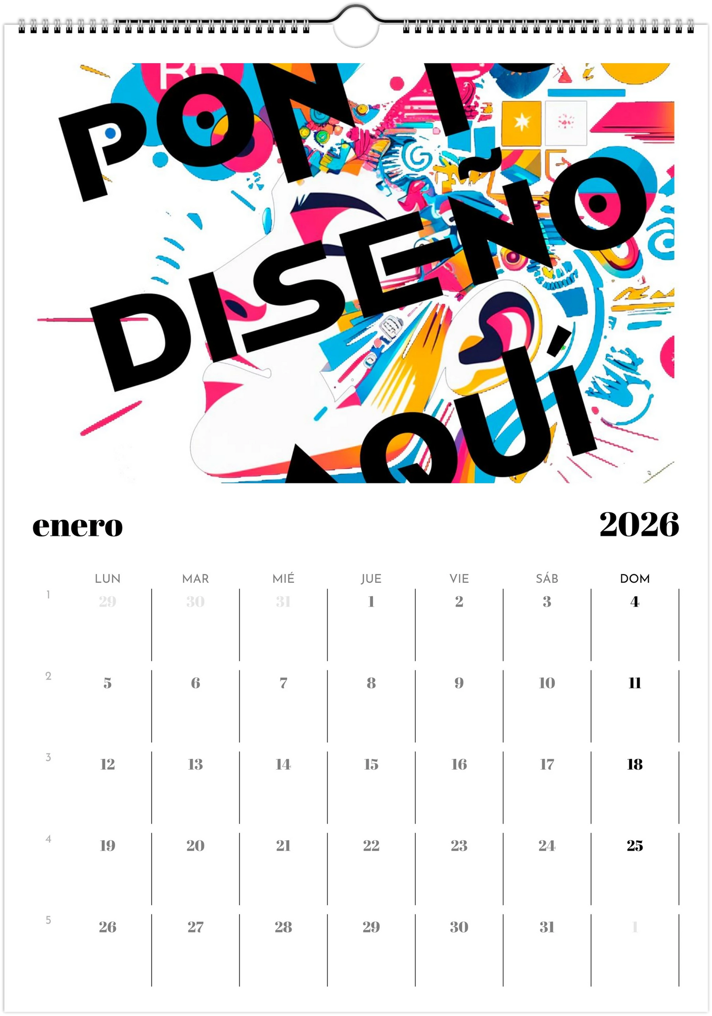 ¡Diseña tu Calendario 2026!