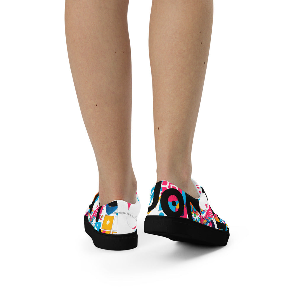 Zapatillas Personalizadas de Lona con Cordones para Mujer