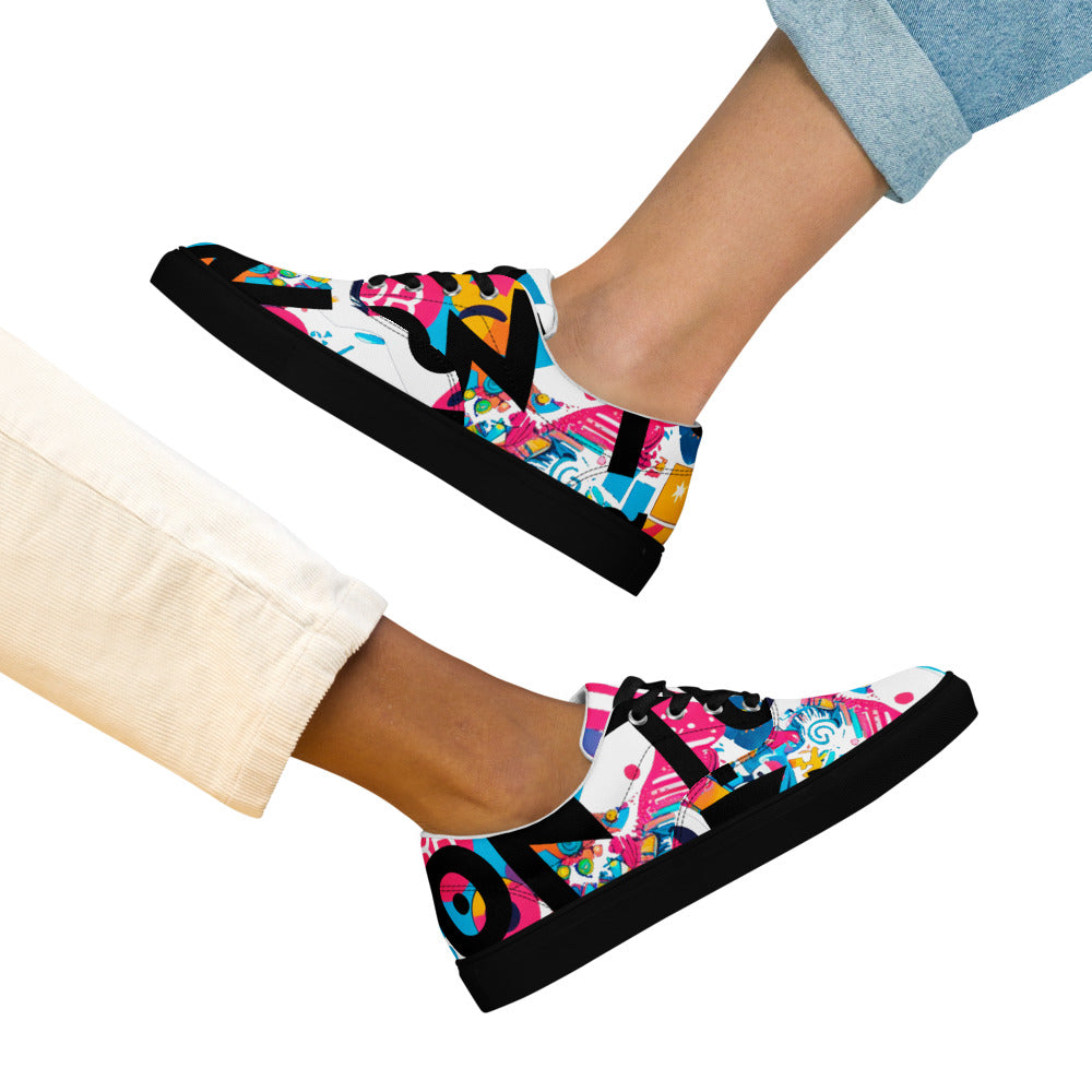 Zapatillas Personalizadas de Lona con Cordones para Mujer
