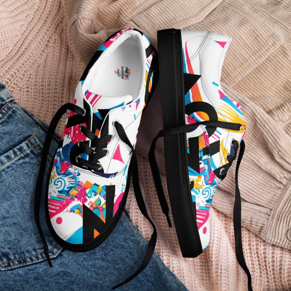 Zapatillas Personalizadas de Lona con Cordones para Mujer