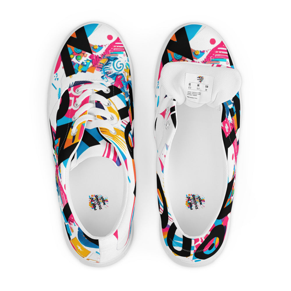 Zapatillas Personalizadas de Lona con Cordones para Mujer