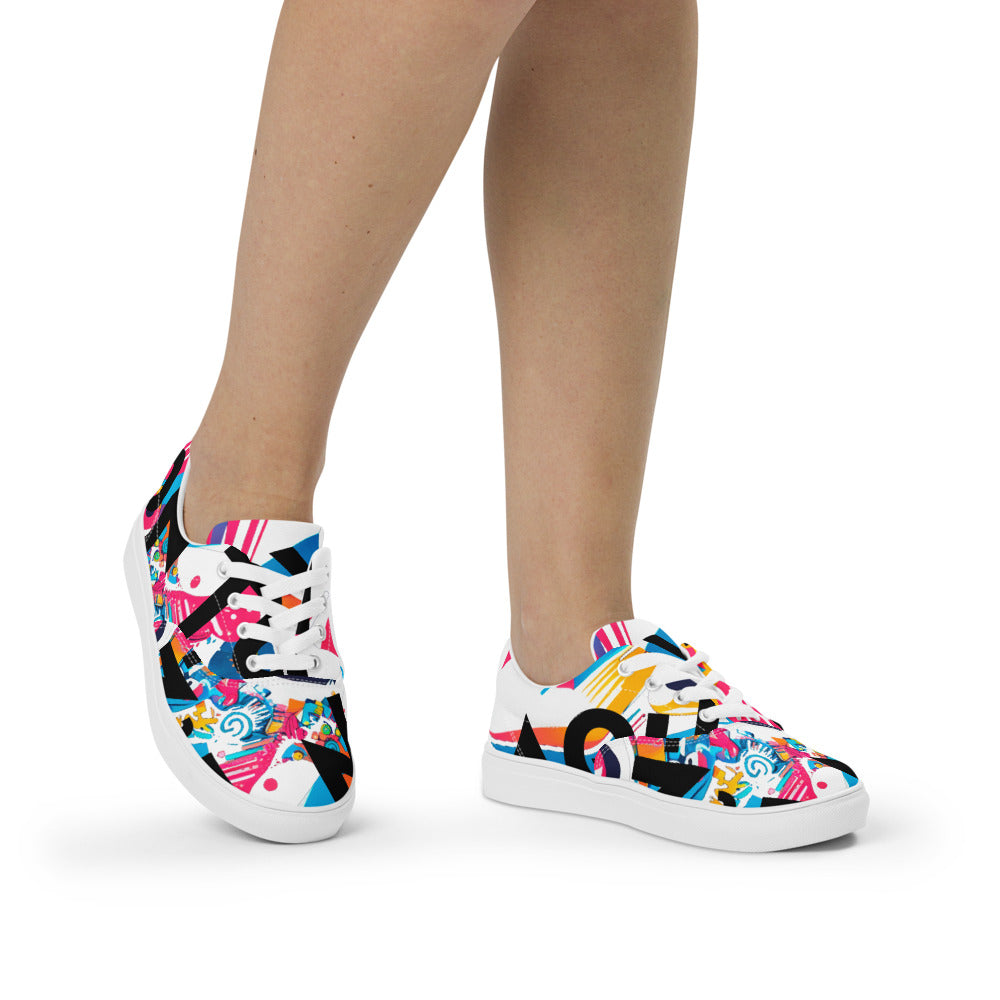 Zapatillas Personalizadas de Lona con Cordones para Mujer