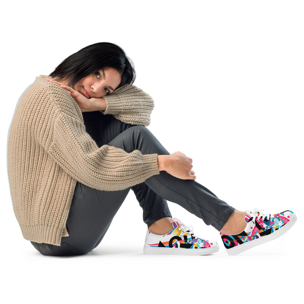 Zapatillas Personalizadas de Lona con Cordones para Mujer