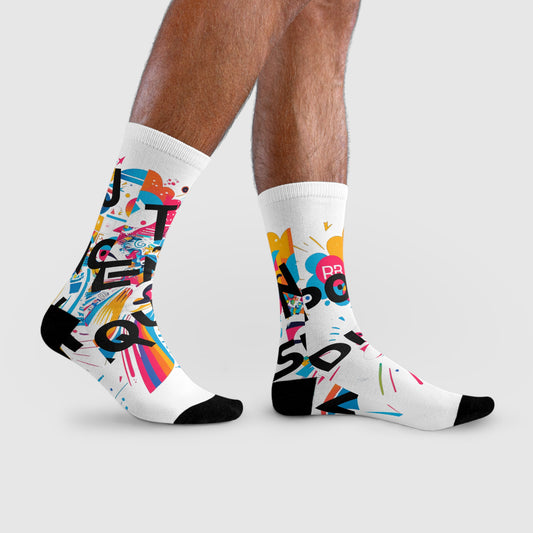 Calcetines personalizables coloridos y divertidos