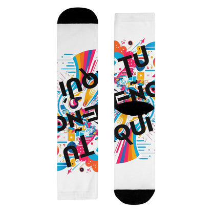 Calcetines personalizables coloridos y divertidos