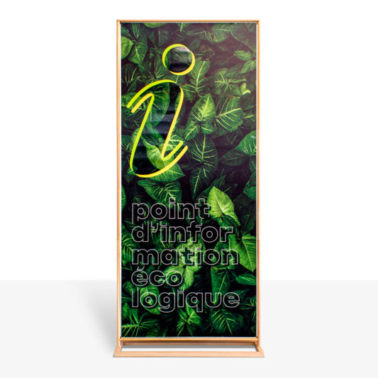 Tótem Madera Tela Poliéster 85 x 200 cm