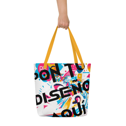 Bolso Tote Grande Personalizado – Estilo, Espacio y Color para tu Día a Día o la Playa